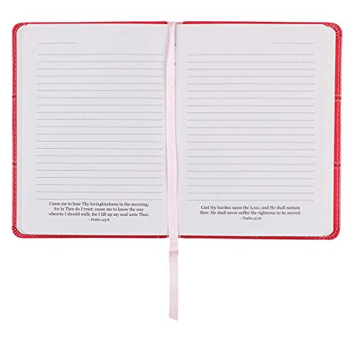 Personalized Pink Faux Leather Journal All Things are Possible Matthew 19:26 Notebook
