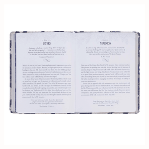 Personalized Custom Text Your Name He Walks with Me Devotional Gift Book Faux Leather