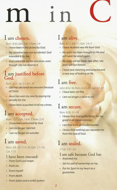 Who I Am in Christ Pamphlet – Simply Uncaged Christian Gifts