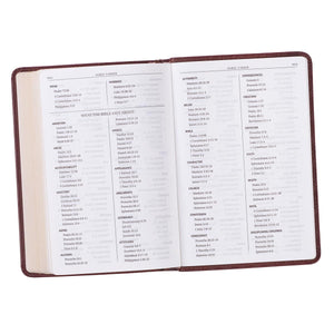 Personalized KJV Bible COMPACT Pocket Edition LuxLeather Brown