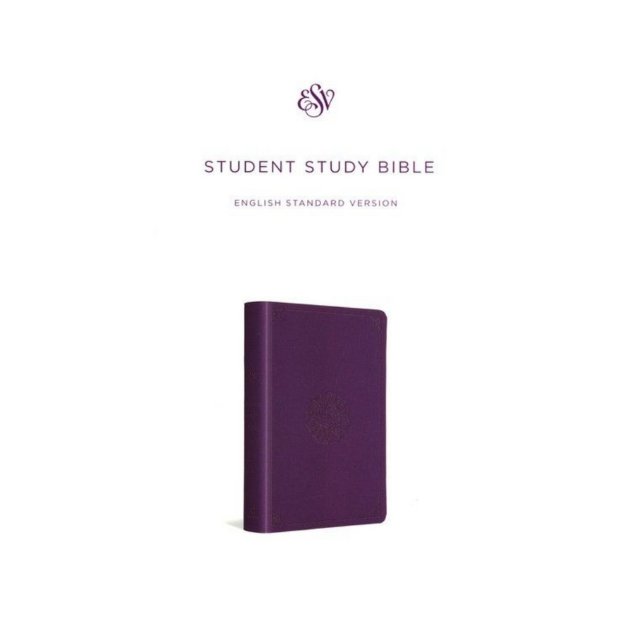 Personalized ESV Student Study Bible TruTone Lavender Emblem Design English Standard Version