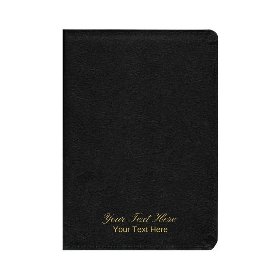 Personalized Custom Text Your Name KJV Thompson Chain-Reference Bible Black Bonded Leather Red Letter Edition King James Version