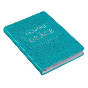 Growing in Grace Teal Faux Leather Daily Devotional - Cheri Fuller & Jennifer Kennedy Dean