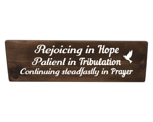 Continuing Steadfastly In Prayer Wood Decor