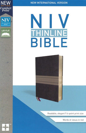 Personalized NIV Comfort Print Thinline Bible Leathersoft Chocolate/Tan New International Version