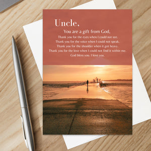 Christian Thank You Uncle Card for Appreciation Card Christian Thank You to Uncle Gift for Christian Appreciation