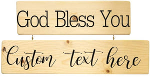 Personalized God Bless You Wood Decor