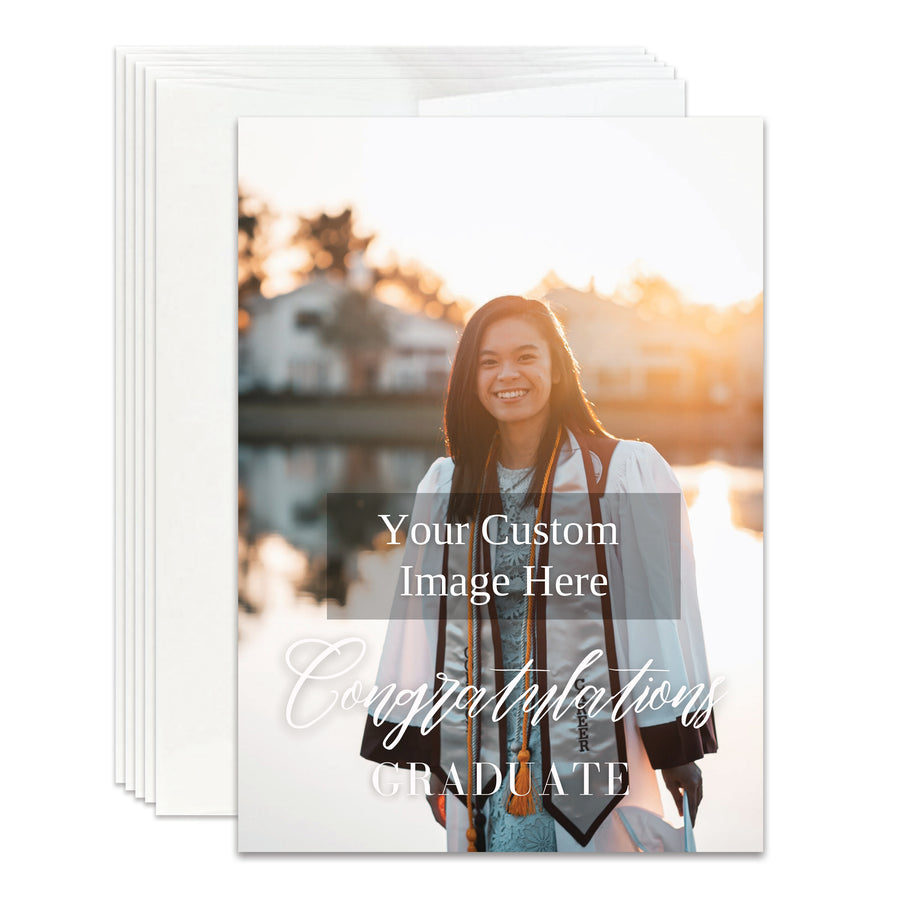 Personalized Christian Graduation Card Custom Your Photo Image Upload Your Text Greeting Card