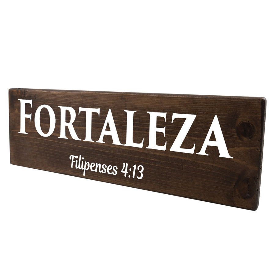 Fortaleza Filipenses 4:13 Spanish Wood Decor