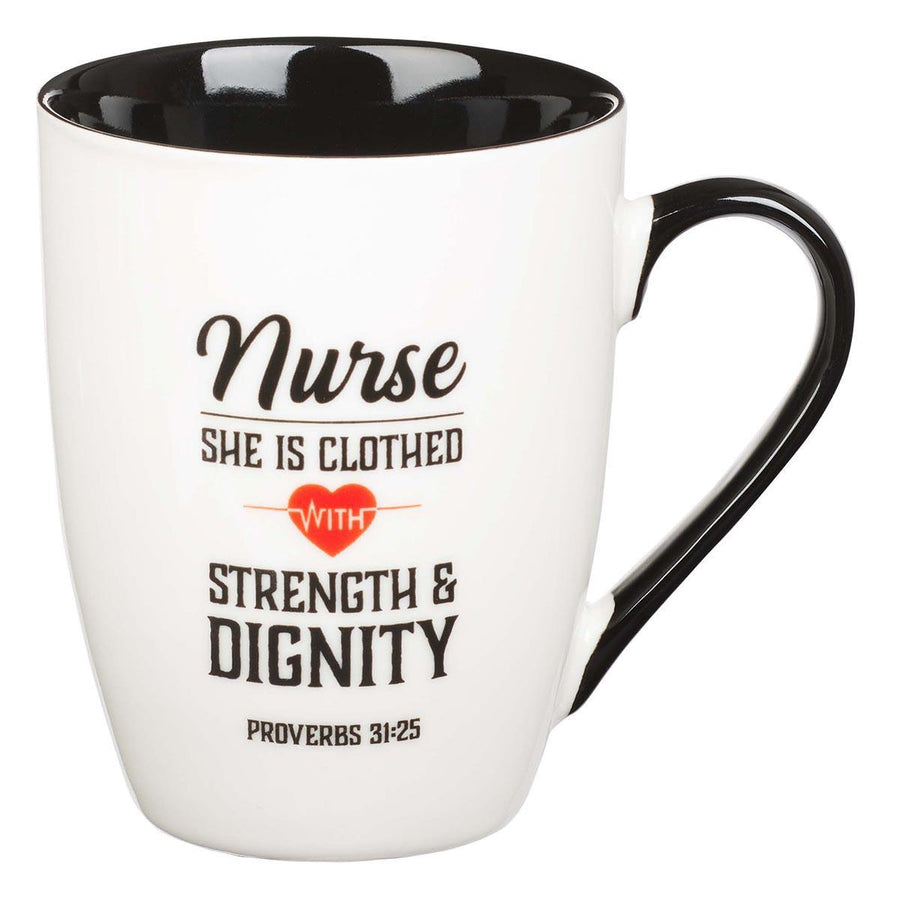 Strength & Dignity Nurse Proverbs 31:25 Mug