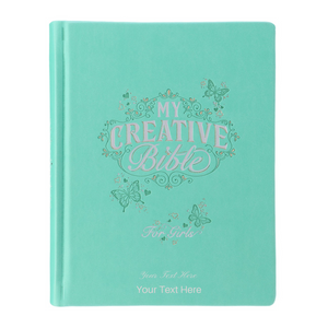 Personalized ESV My Creative Bible for Girls Teal Faux Leather Hardcover