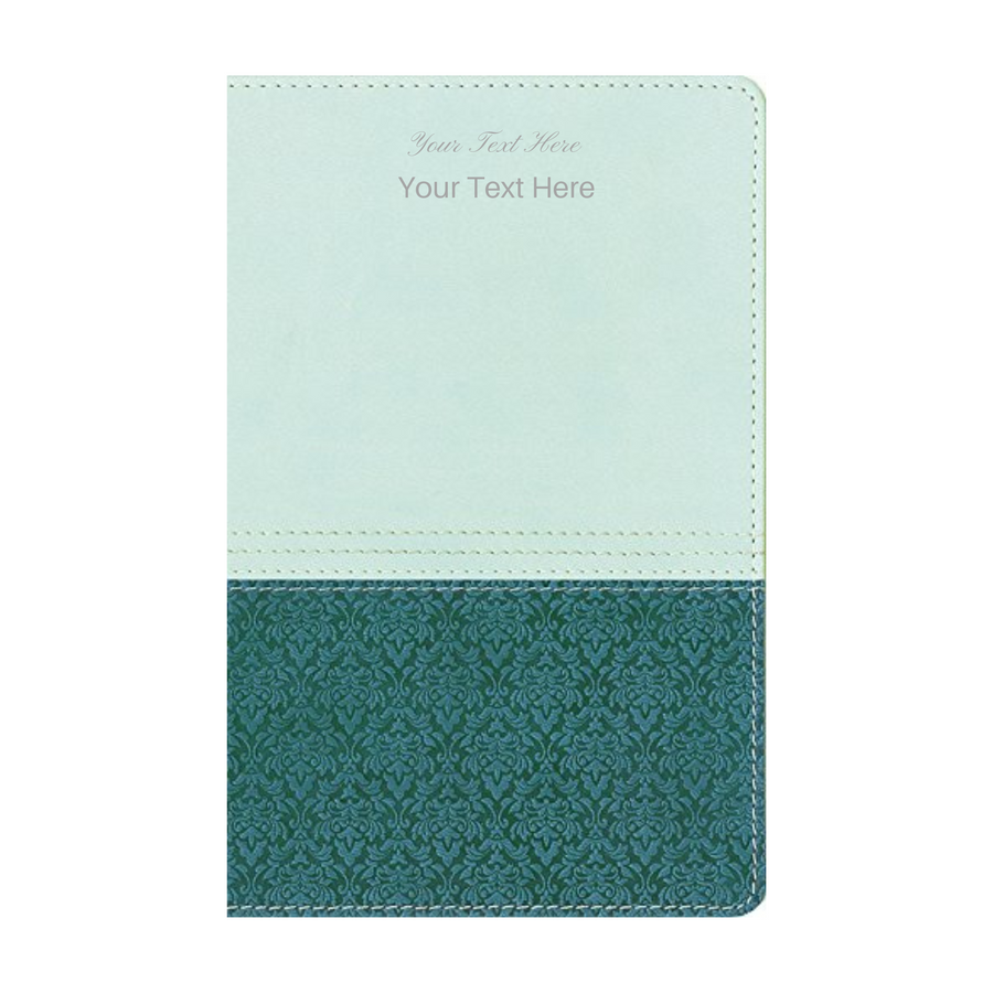 Personalized NIV Zondervan Study Bible Personal Size Leathersoft Light Blue/Turquoise