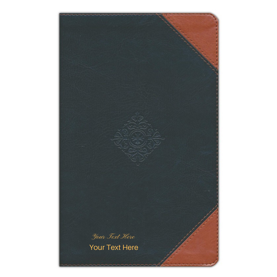 Personalized NKJV Deluxe Reader's Bible Comfort Print Leathersoft Black