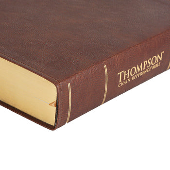 Personalized NKJV Thompson Chain-Reference Bible Brown Leathersoft