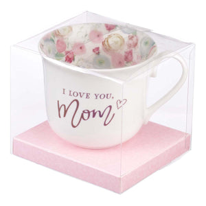 Love You Mom Proverbs 31:29 Floral Mug