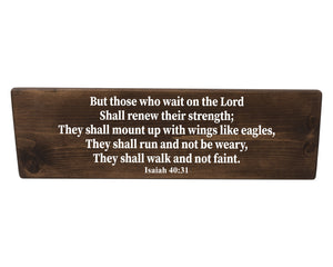Isaiah 40:31 But Those Who Wait On The Lord Wood Decor