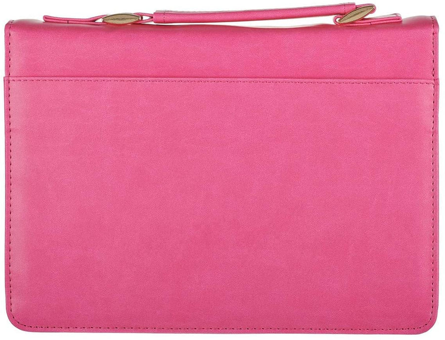Ecclesiastes 3:11 Faux Leather Pink Personalized Bible Cover for Women