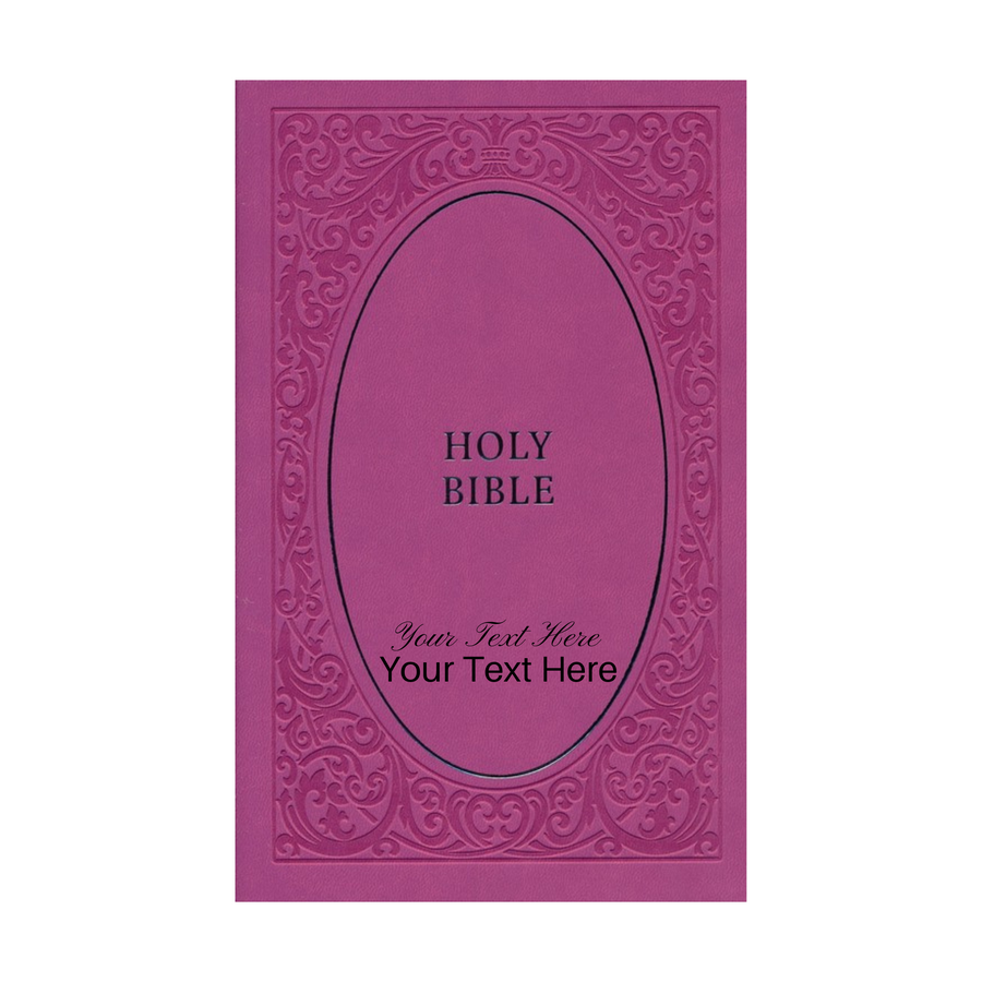 Personalized NIV Holy Bible Soft Touch Edition Leathersoft Pink Comfort Print