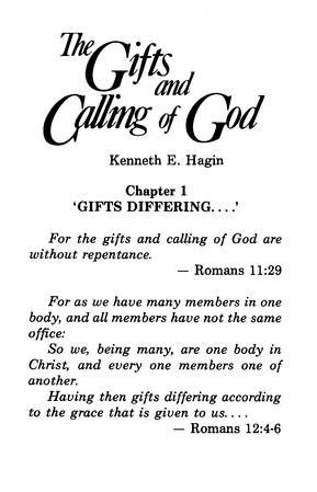The Gifts and Calling of God - Kenneth E. Hagin