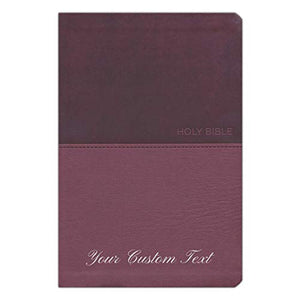 Personalized NKJV Value Thinline Bible Large Print Leathersoft Burgundy New King James Version