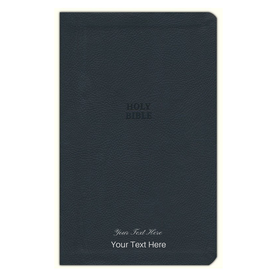 Personalized Custom NIV Comfort Print Heritage Bible Black Imitation Leather