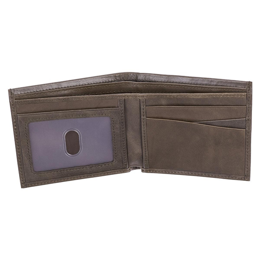 With God All Things Are Possible Matthew 19:26 Brown Genuine Leather Wallet