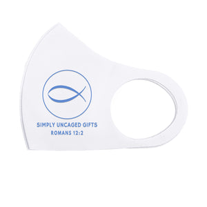 Simply Uncaged Romans 12:2 Breathable Stretch Fit Mask