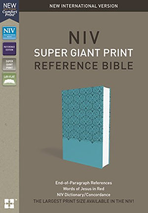 Personalized NIV Super-Giant Print Reference Bible Leathersoft Turquoise New International Version