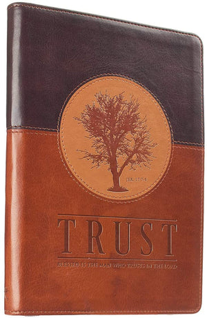 Personalized Trust Zippered Classic LuxLeather Journal - Jeremiah 17:7