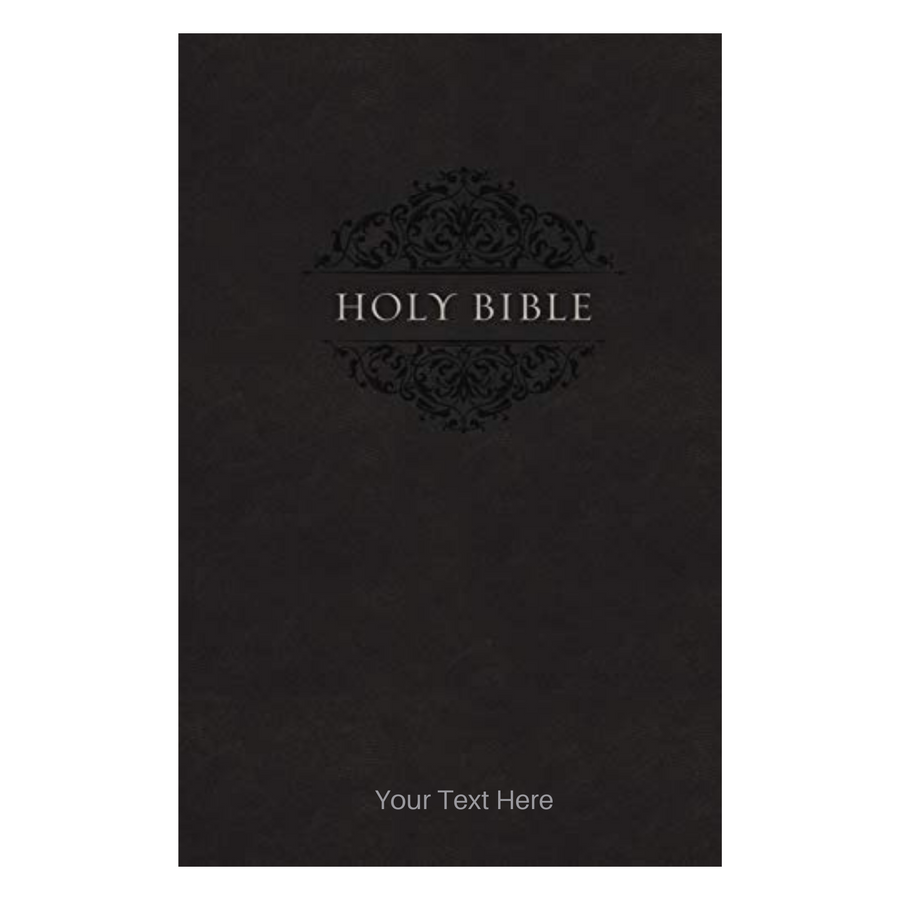 Personalized NIV Comfort Print Holy Bible Soft Touch Edition Leathersoft Black New International Version