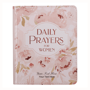 Personalized Custom Text Your Name Daily Prayers for Women Devotional Pink Floral Faux Leather