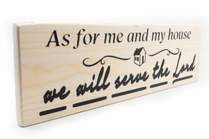 Joshua 24:15 As For Me And My House Wood Decor