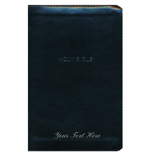 Personalized NKJV Thinline Bible Compact Leathersoft Black Comfort Print: Holy Bible