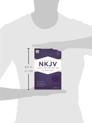 Personalized NKJV Large Print Personal Size Reference Bible Indexed Purple New King James Version