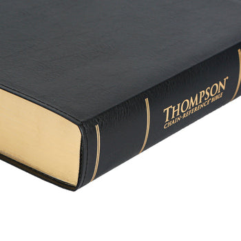 Personalized NKJV Thompson Chain-Reference Bible Red Letter Bonded Leather Black