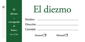 El Diezmo Spanish Tithe Envelopes 100 Pack