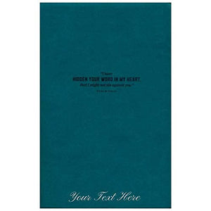 Personalized NLT Hidden in My Heart Scripture Memory Bible Soft Imitation Leather Teal