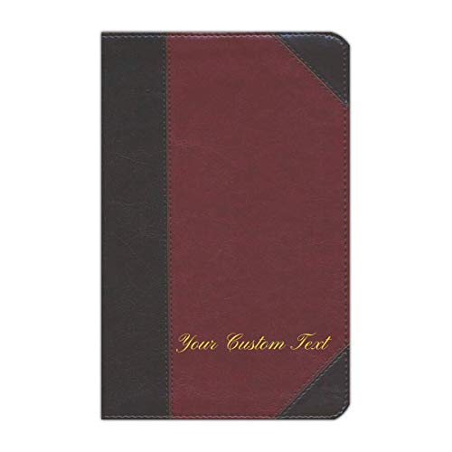 Personalized Custom Text ESV Large Print Personal Size Bible Brown/Cordovan English Standard Version