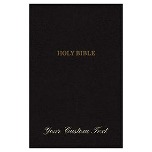 Personalized Bible with Custom Text KJV Giant Print Deluxe Reference Bible Leathersoft Black
