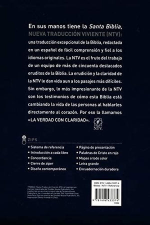 Personalized Santa Biblia NTV Edición zíper con referencias letra Grande (Spanish Edition)