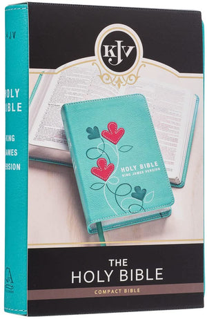 Personalized KJV Turquoise Faux Leather COMPACT Bible