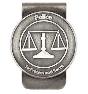 Police Silver Money Clip