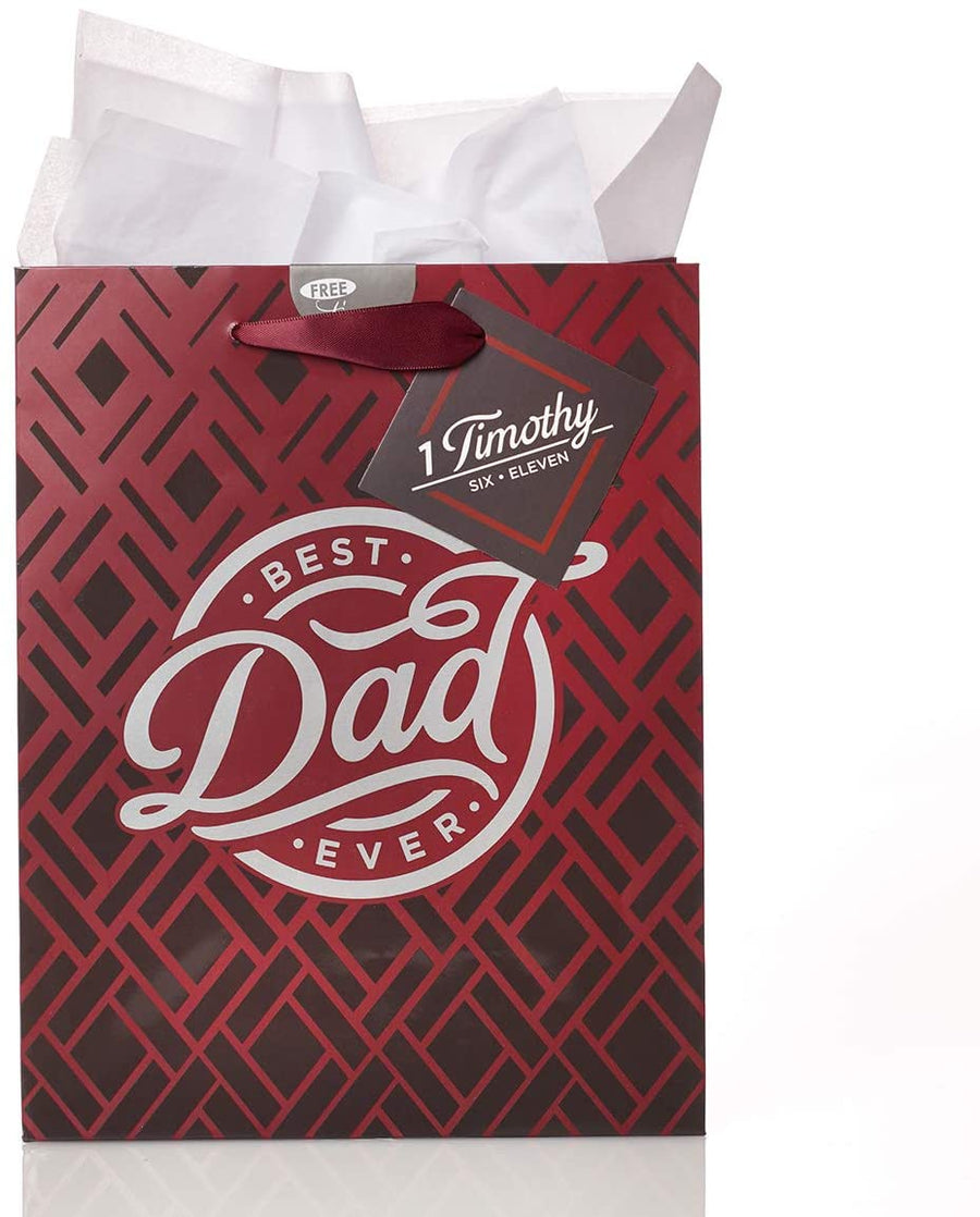 Best Dad Ever 1 Timothy 6:11 Gift Bag