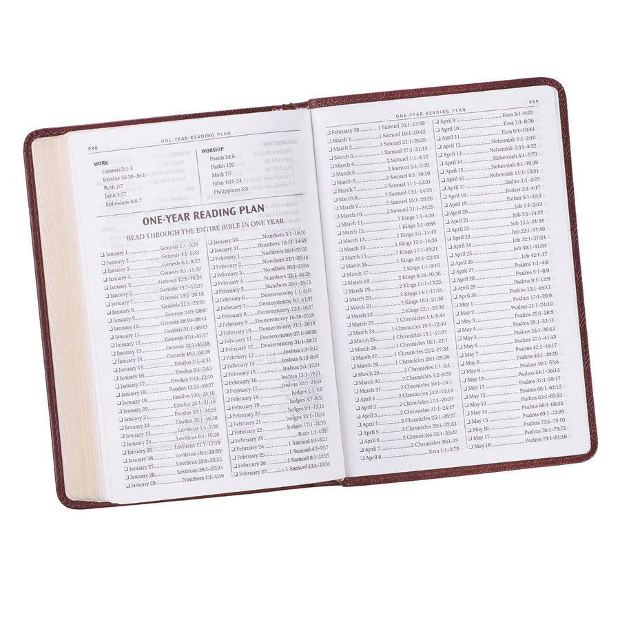 Personalized KJV Bible COMPACT Pocket Edition LuxLeather Brown