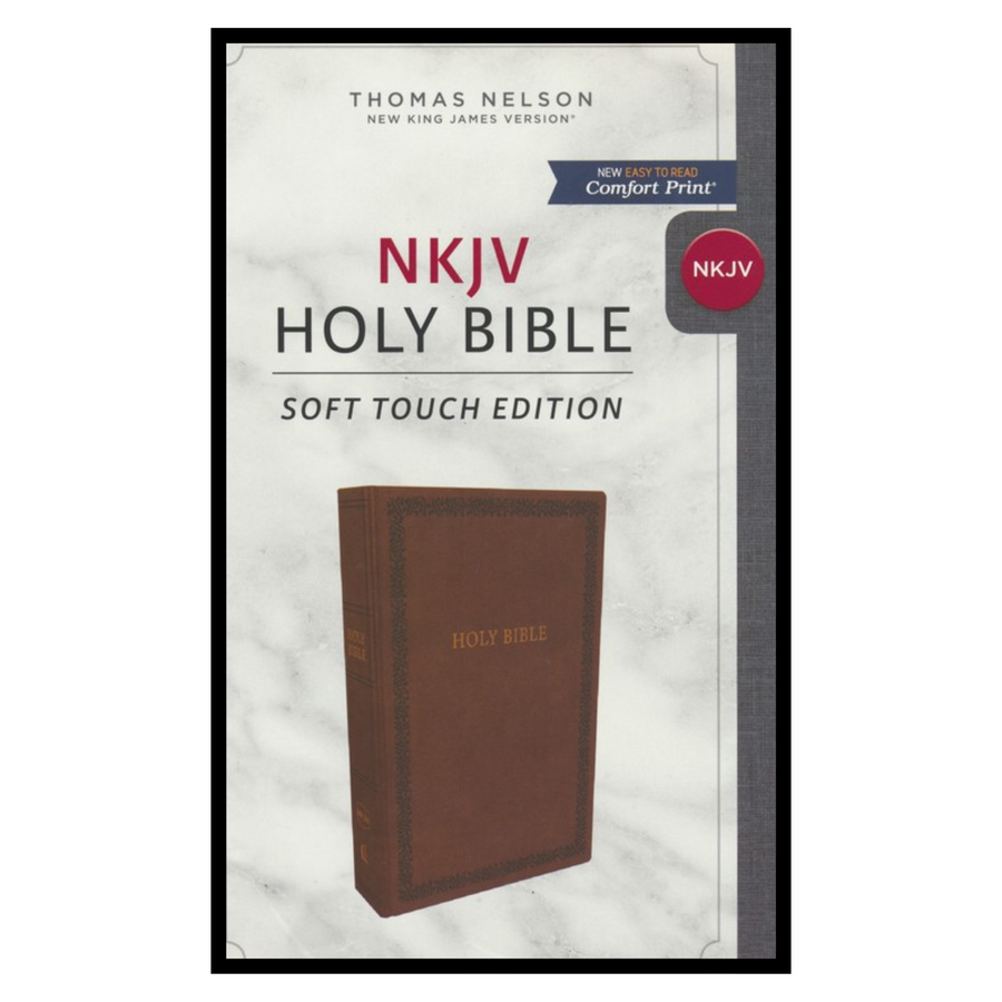 Personalized NKJV Holy Bible Soft Touch Edition Leathersoft Brown Comfort Print