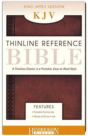Personalized KJV Thinline Reference Bible Portable Brown