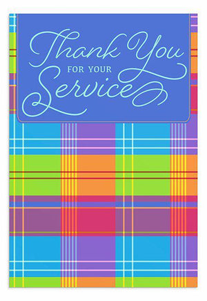 Thank You For Your Service Ministry Cards, Assorted Box of 12 Greeting Cards