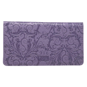 Be Still Psalm 46:10 Purple Faux Leather Checkbook Cover