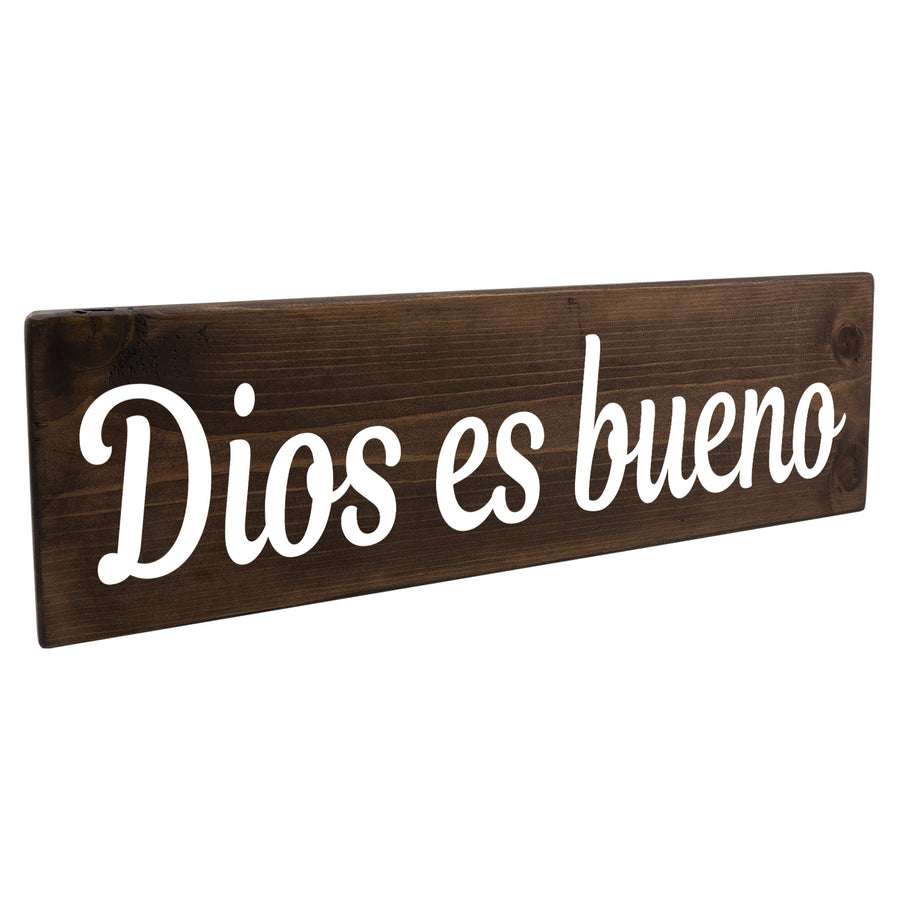 Dios es bueno Spanish Wood Decor