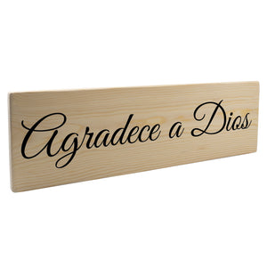 Agradece a Dios Spanish Wood Decor